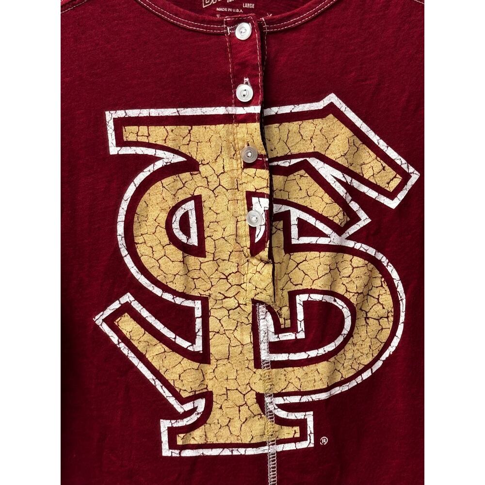 Retro Brand Women's Florida State Button Jersey Long Sleeve Size L Garnett - Picture 3 of 7